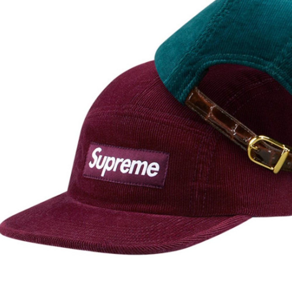 Supreme FW 2013 Burgundy Corduroy Croc Strap Hat
